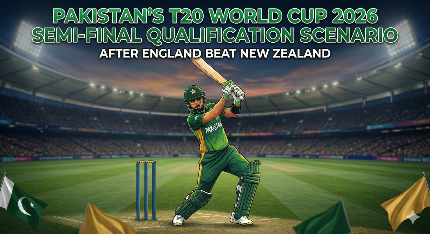 Pakistan’s T20 World Cup 2026 Semi-Final Qualification Scenario After England Beat New Zealand